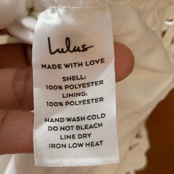 NWT Lulu’s white lace floral mini dress size small - Picture 10 of 11